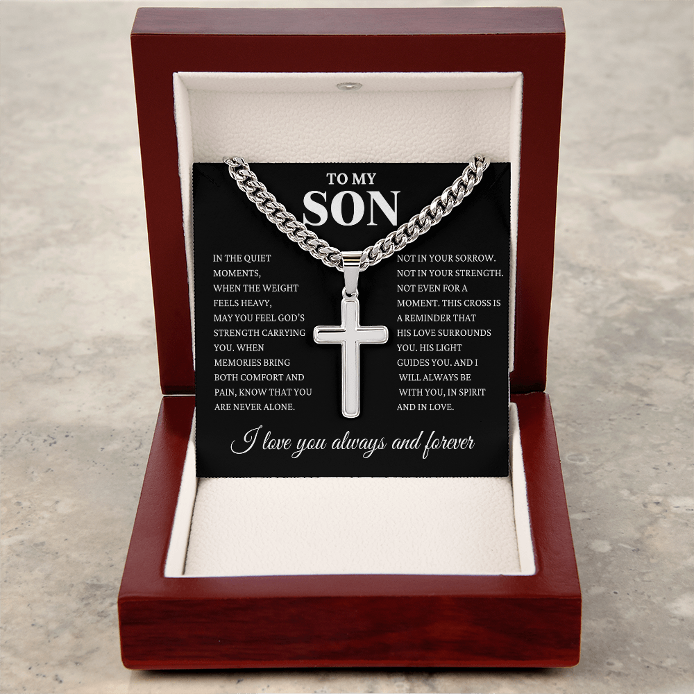 To My Son – A Message of Faith and Strength (Cuban Link Chain)