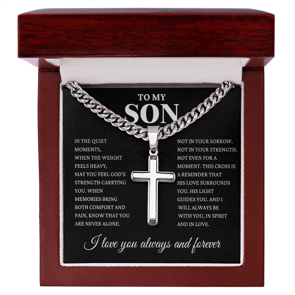 To My Son – A Message of Faith and Strength (Cuban Link Chain)