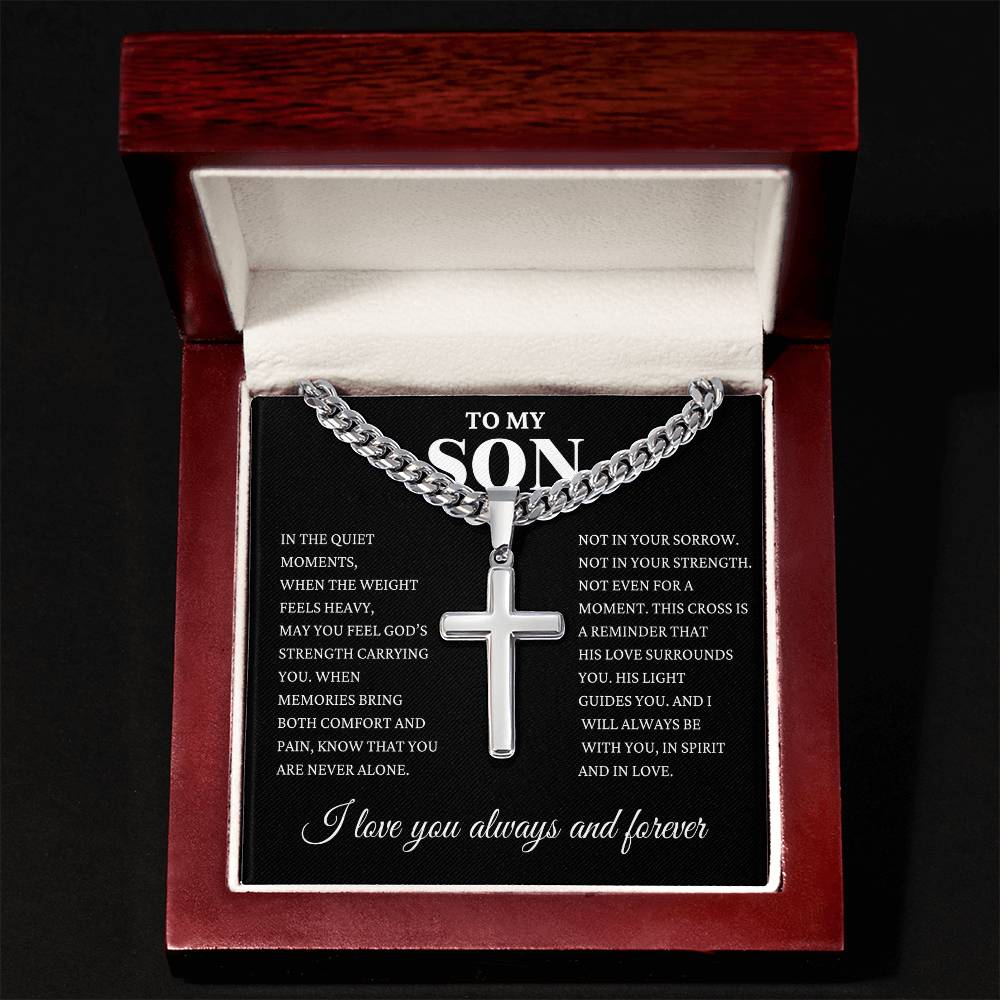 To My Son – A Message of Faith and Strength (Cuban Link Chain)