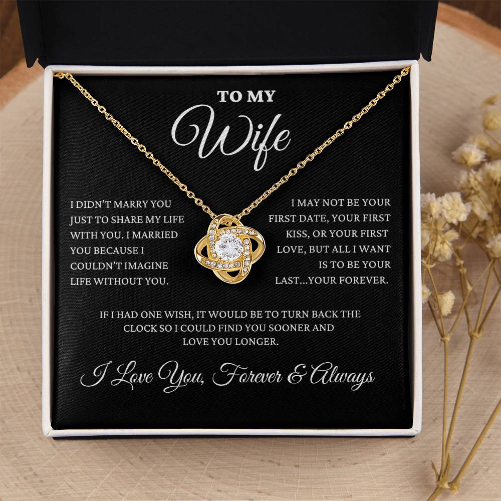 To My Wife - My Forever - Love Knot Necklace