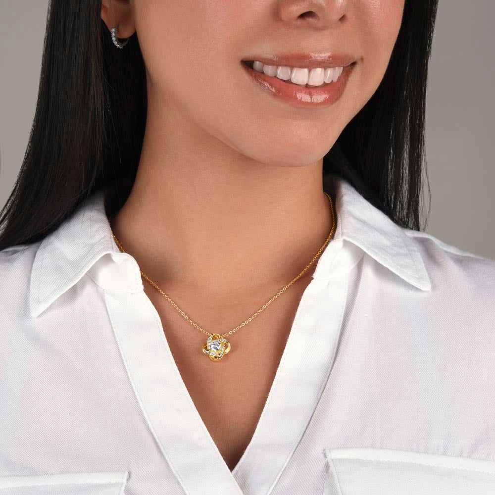 To My Beautiful Daughter - Love Knot Necklace