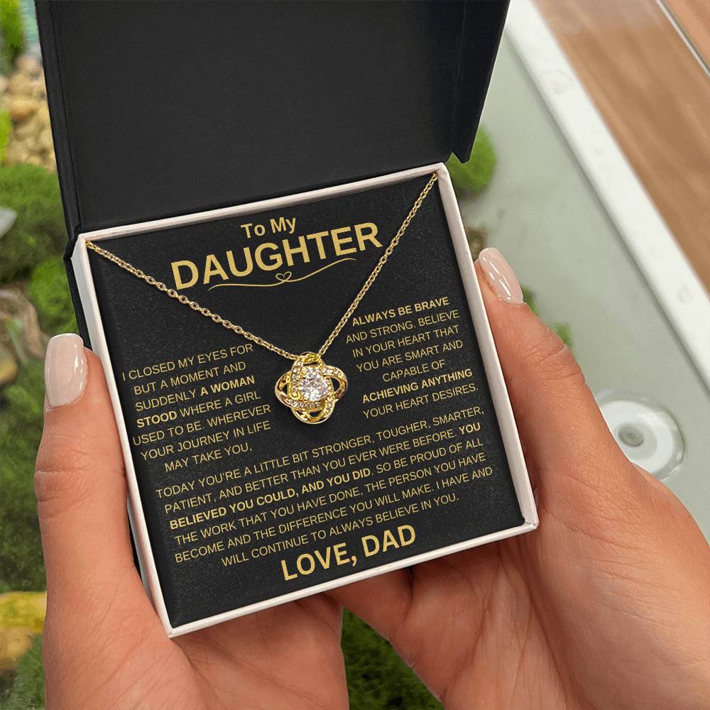 Daughter Gift from Dad "I Will Always Believe In You" Necklace