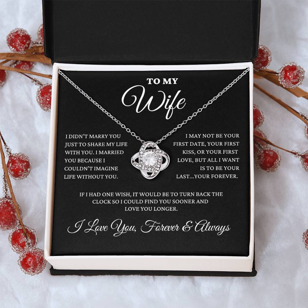 To My Wife - My Forever - Love Knot Necklace