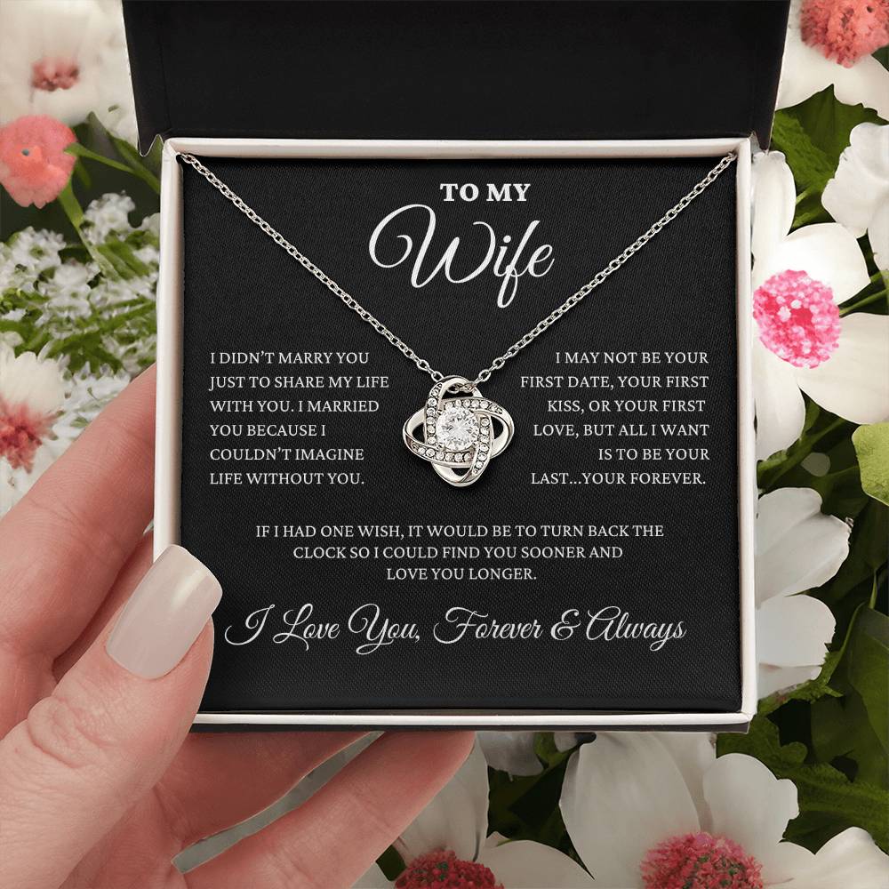 To My Wife - My Forever - Love Knot Necklace