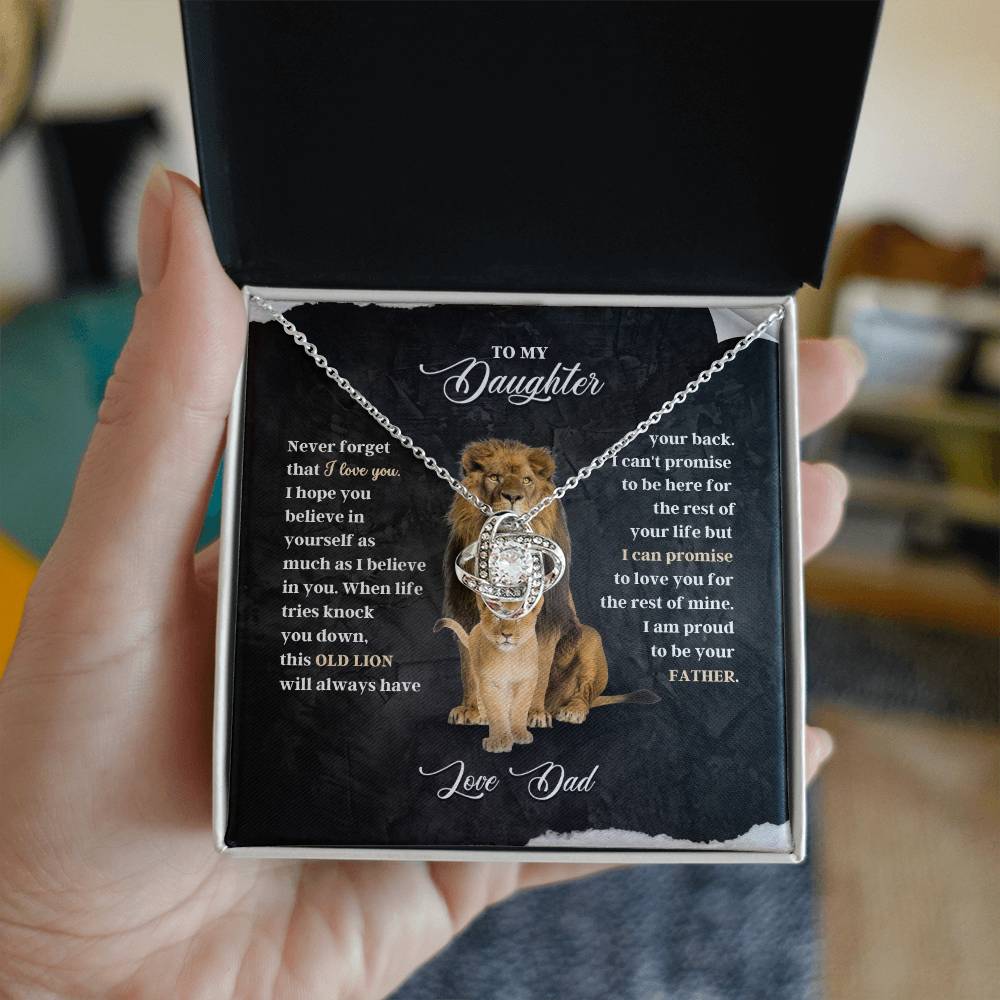 Daughter - Never Forget - Love Knot Necklace From Dad