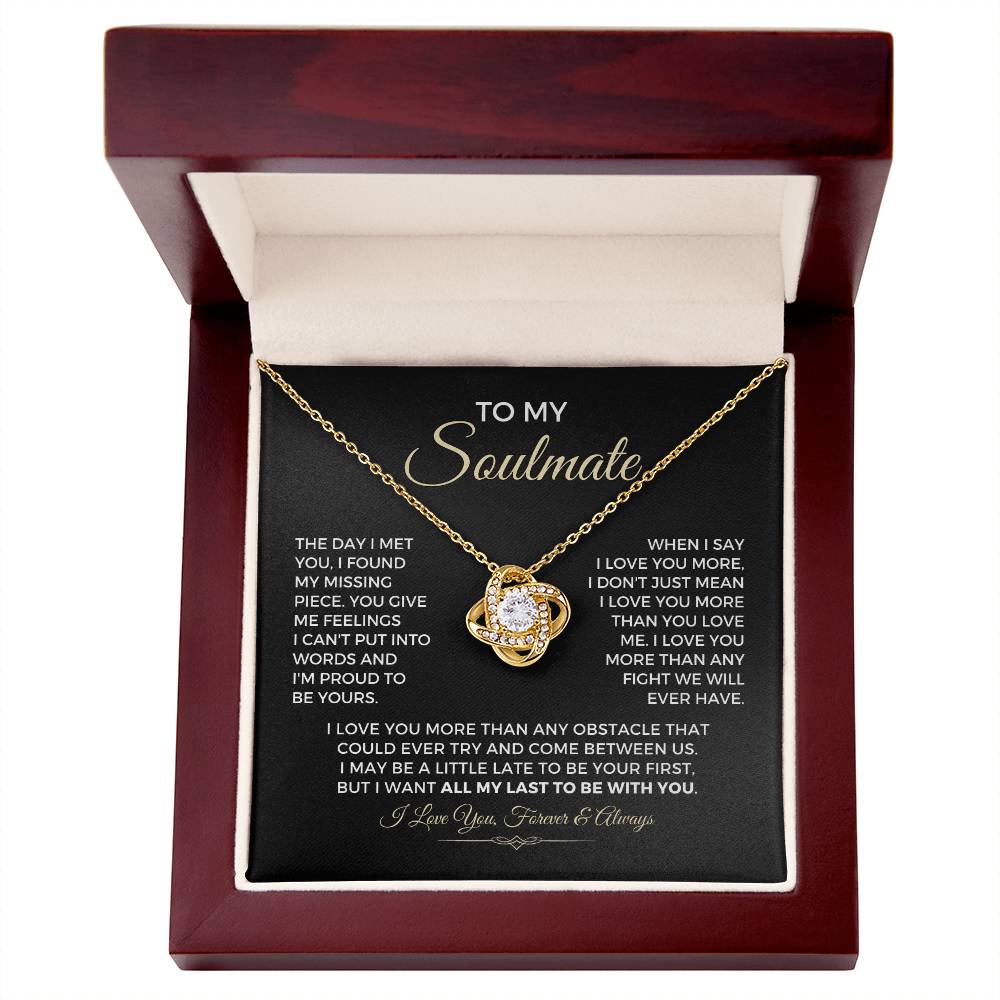 To My Soulmate - Love Knot Necklace