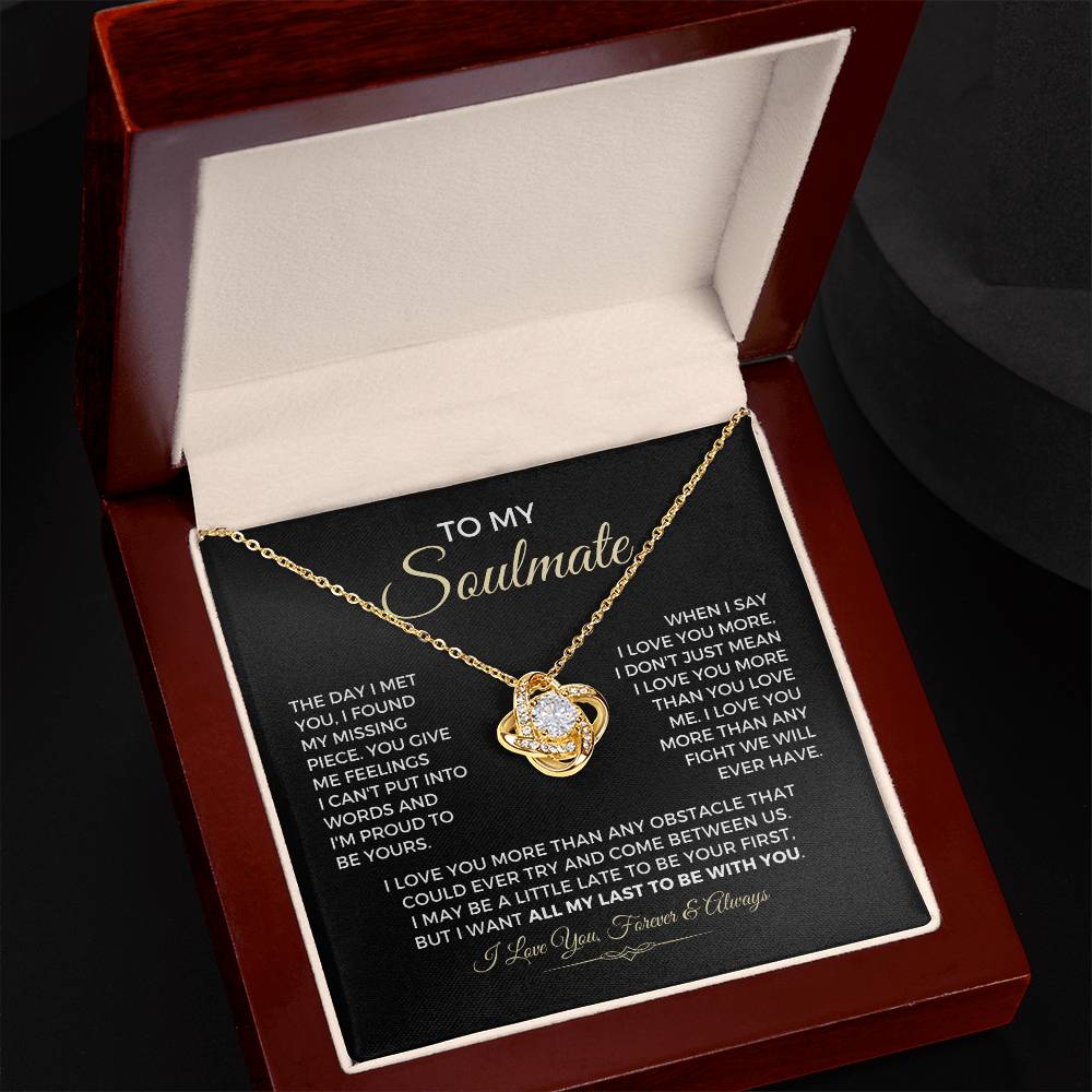To My Soulmate - Love Knot Necklace