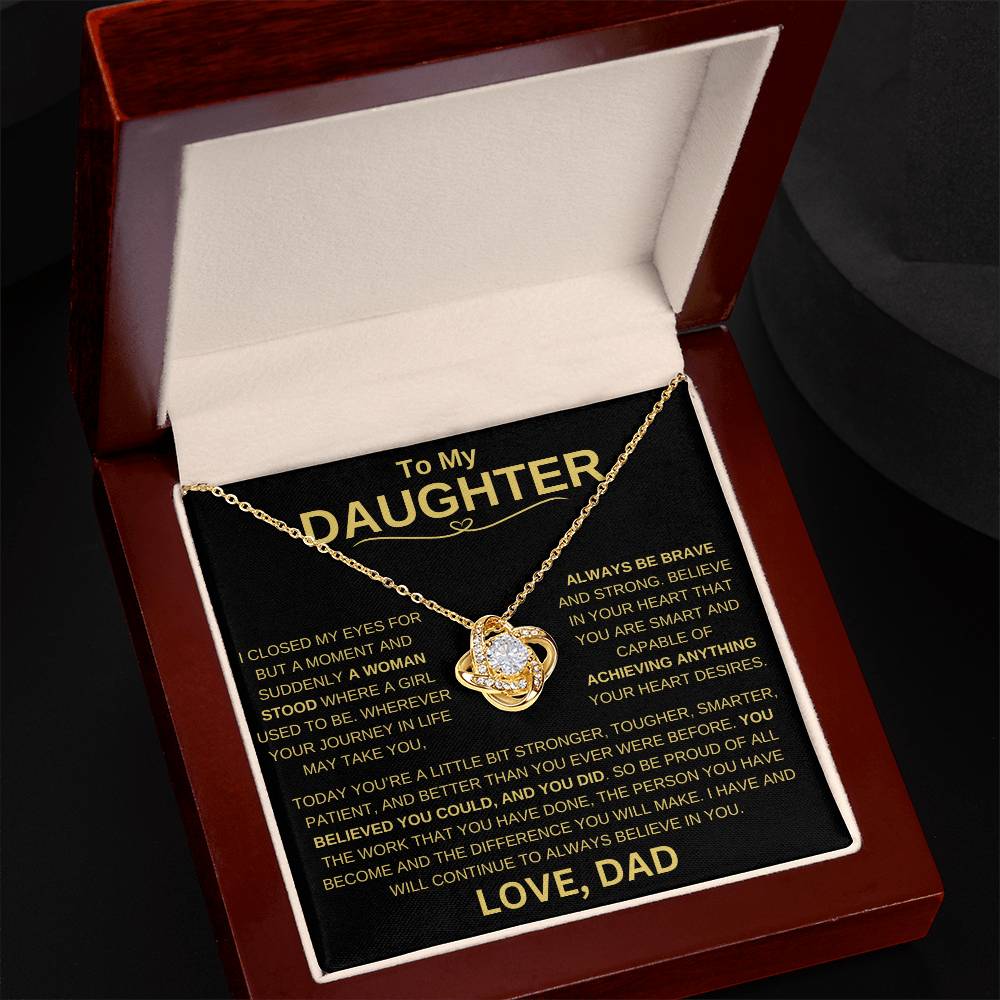 Daughter Gift from Dad "I Will Always Believe In You" Necklace