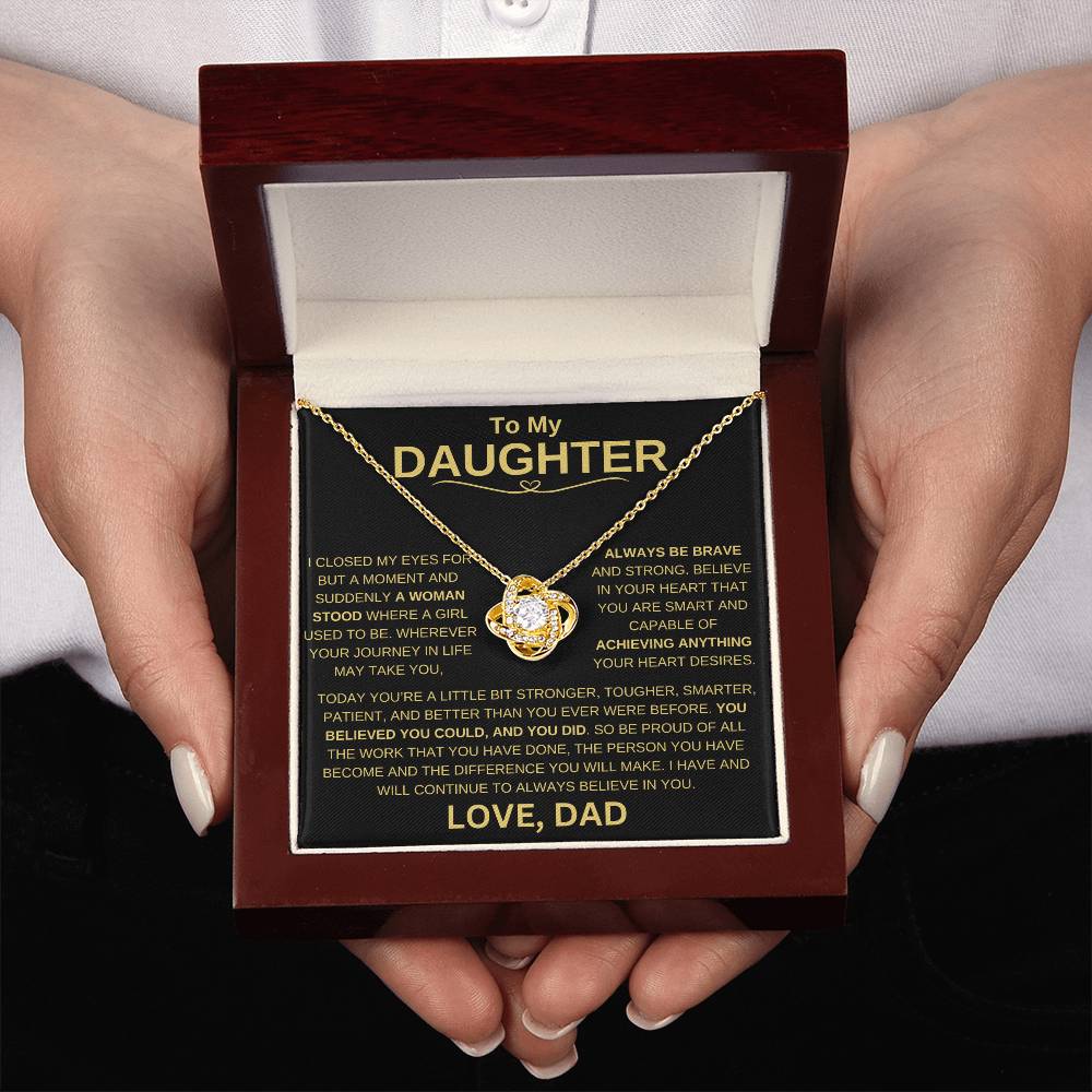 Daughter Gift from Dad "I Will Always Believe In You" Necklace