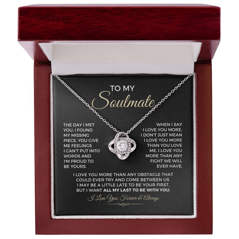 To My Soulmate - Love Knot Necklace