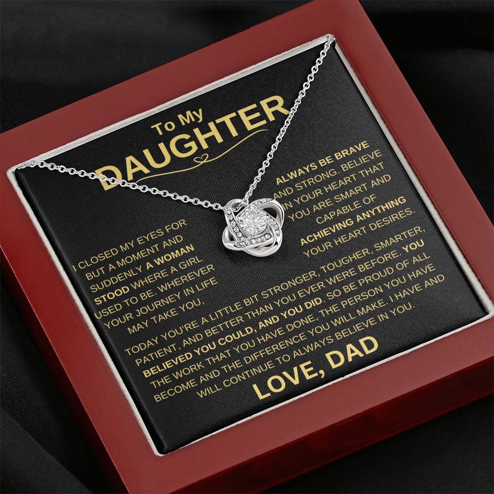 Daughter Gift from Dad "I Will Always Believe In You" Necklace