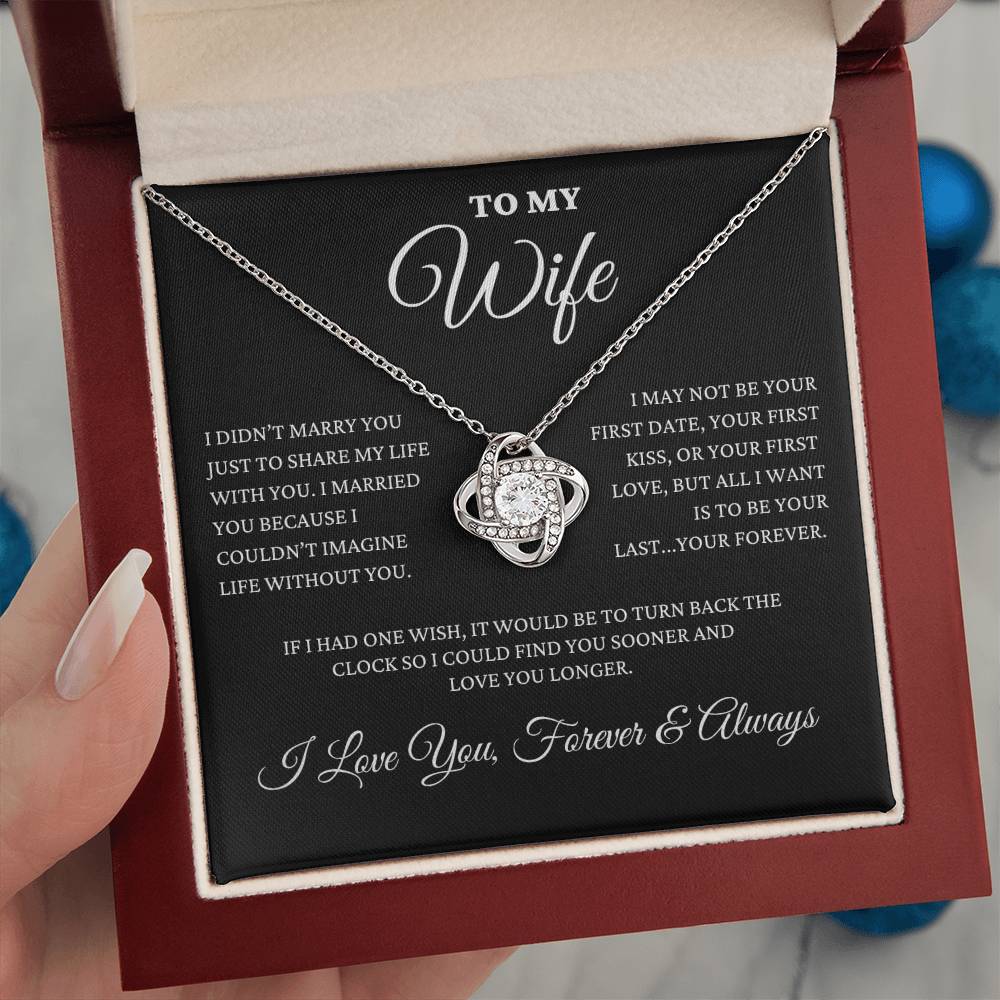 To My Wife - My Forever - Love Knot Necklace