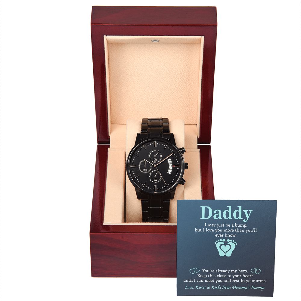 Dad - Black Chronograph Watch