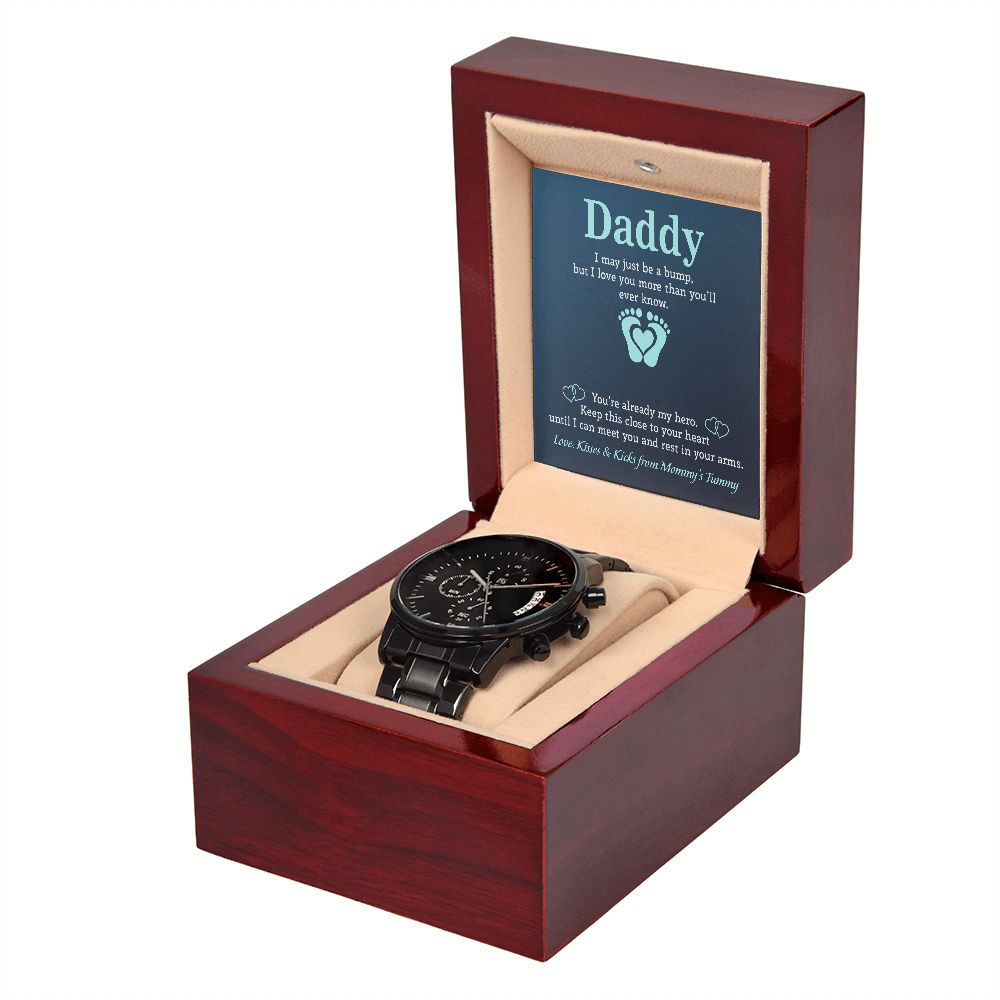 Dad - Black Chronograph Watch
