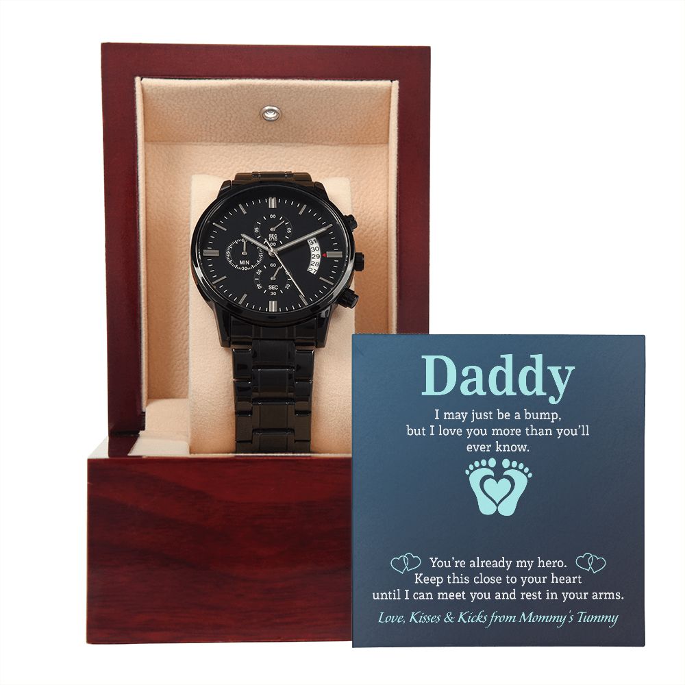 Dad - Black Chronograph Watch