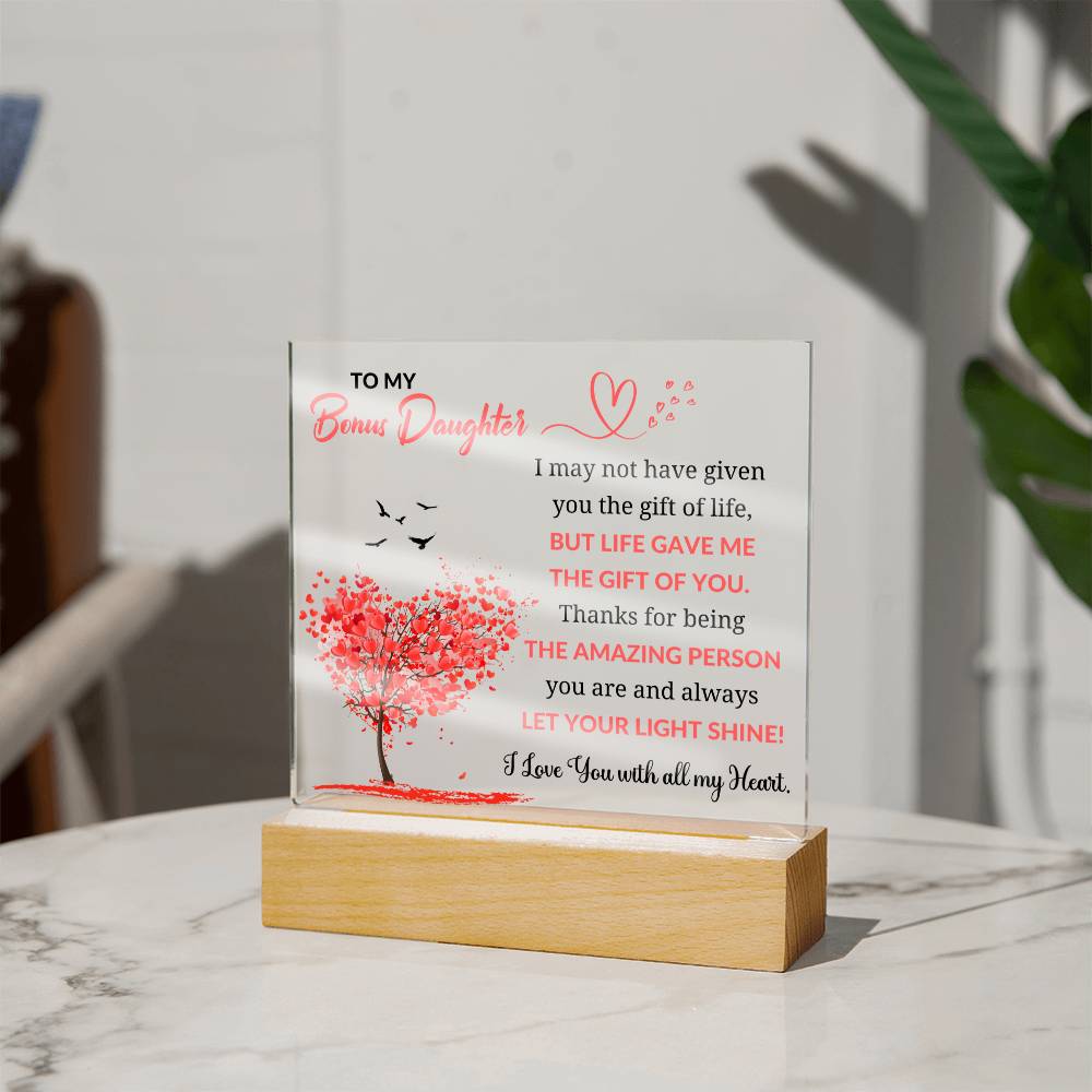 To My Bonus Daughter - Acrylic Square