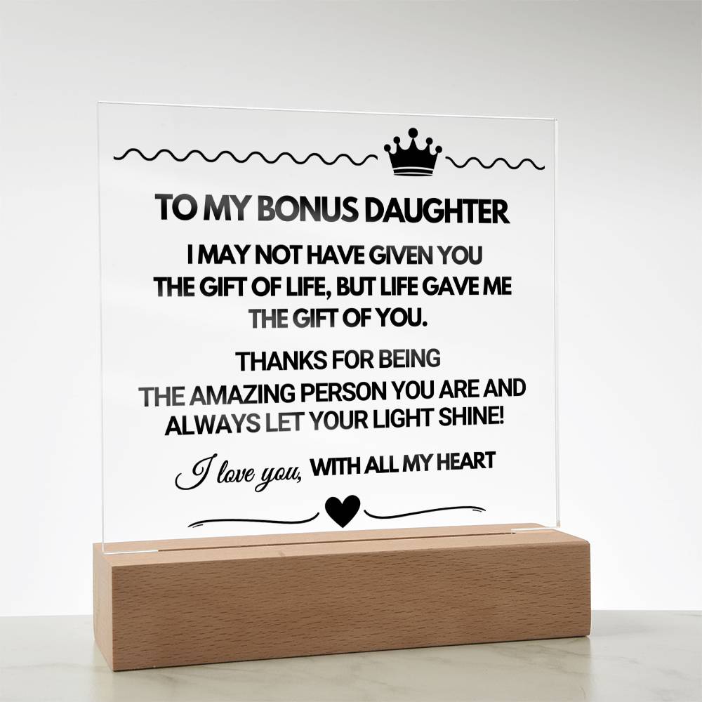 To My Bonus Daughter - Acrylic Square