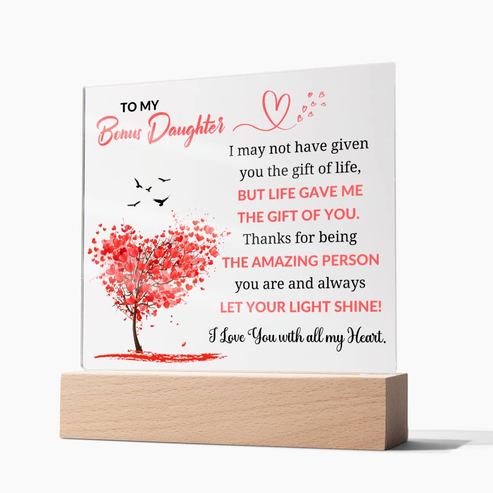 To My Bonus Daughter - Acrylic Square