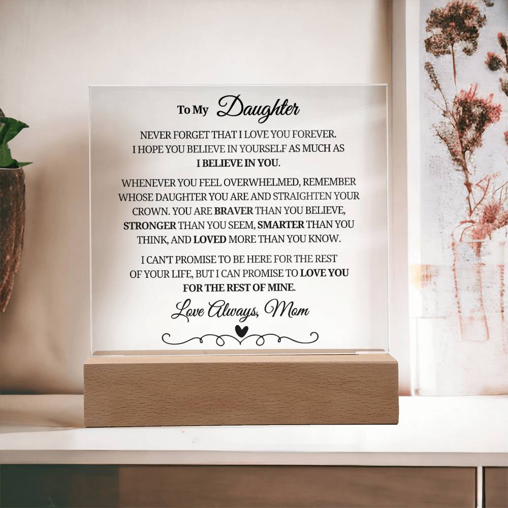 To My Daughter From Mom - Acrylic Square