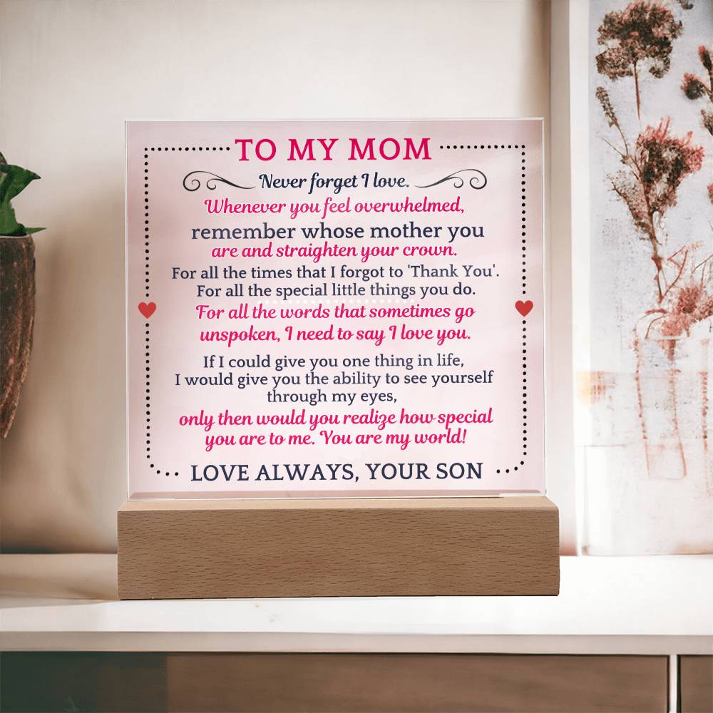 To My Mom - Acrylic Square