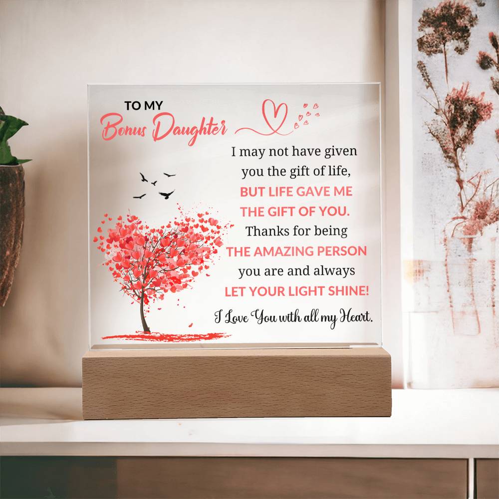 To My Bonus Daughter - Acrylic Square