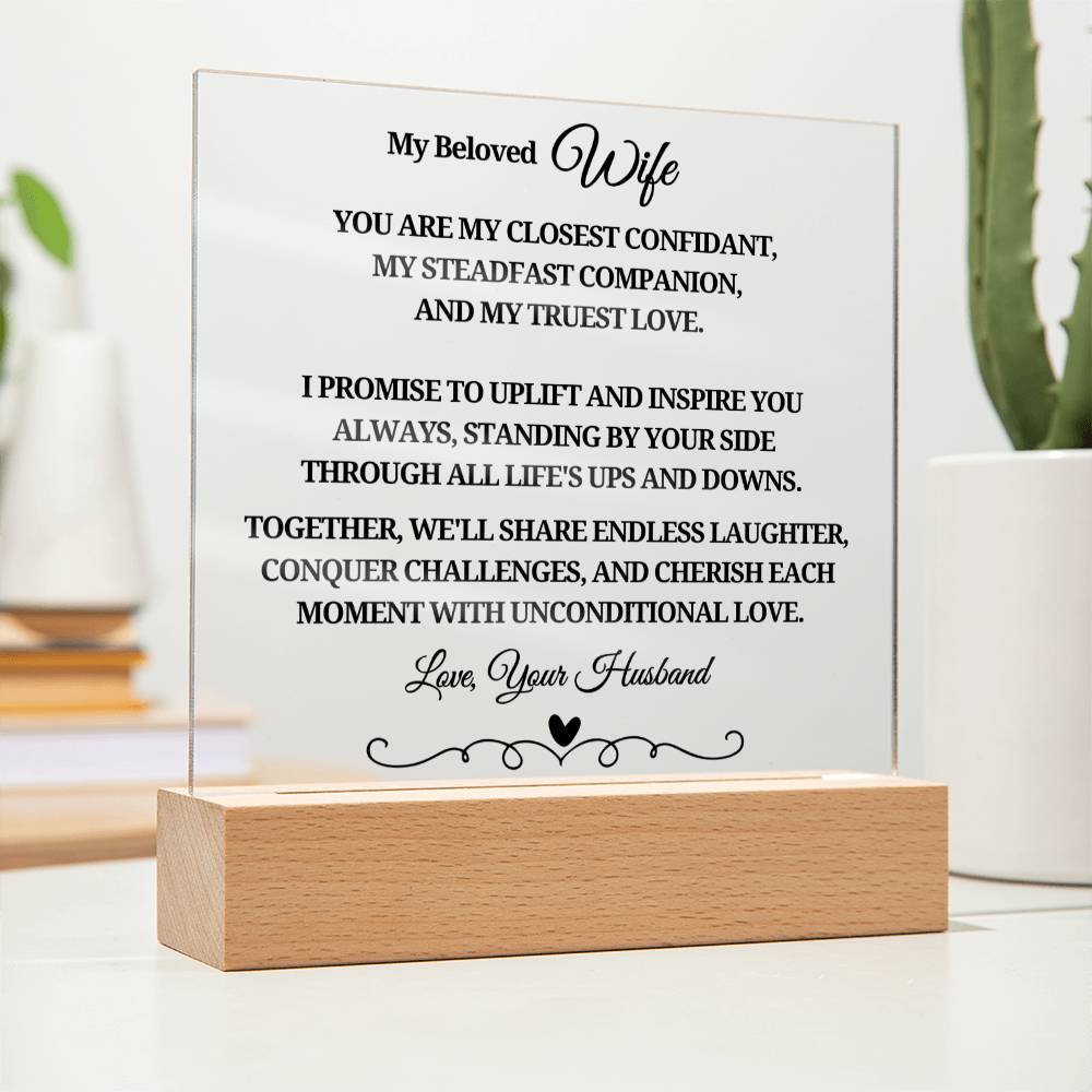 To My Beloved Wife - Acrylic Square