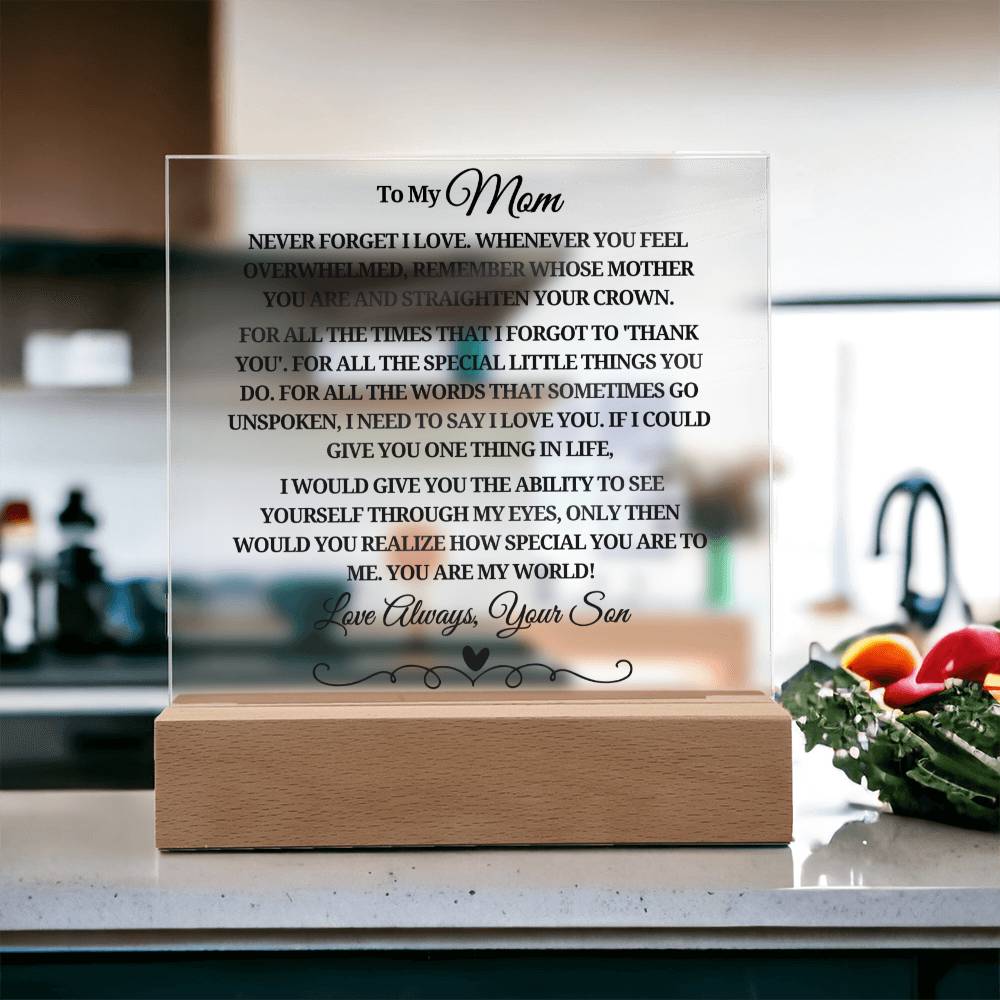 To My Mom - Acrylic Square
