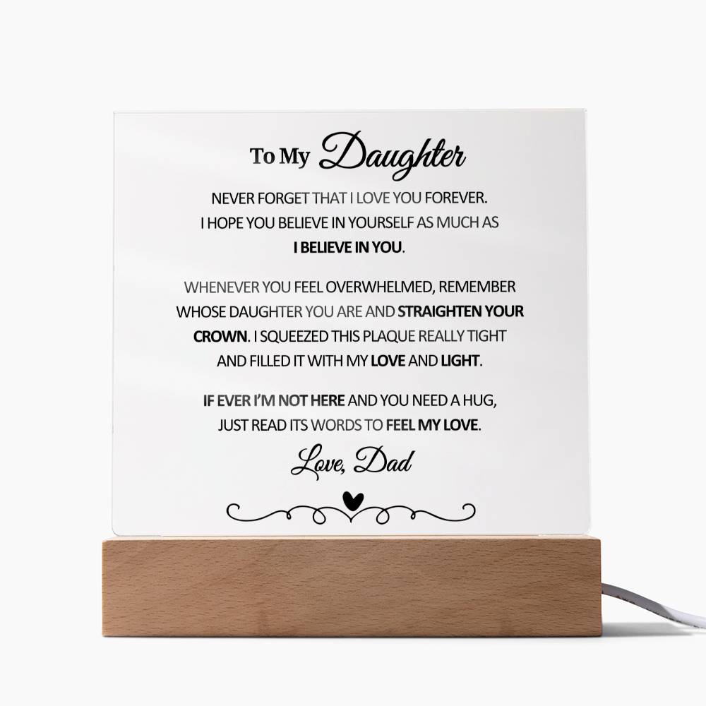 To My Daughter From Dad - Acrylic Square