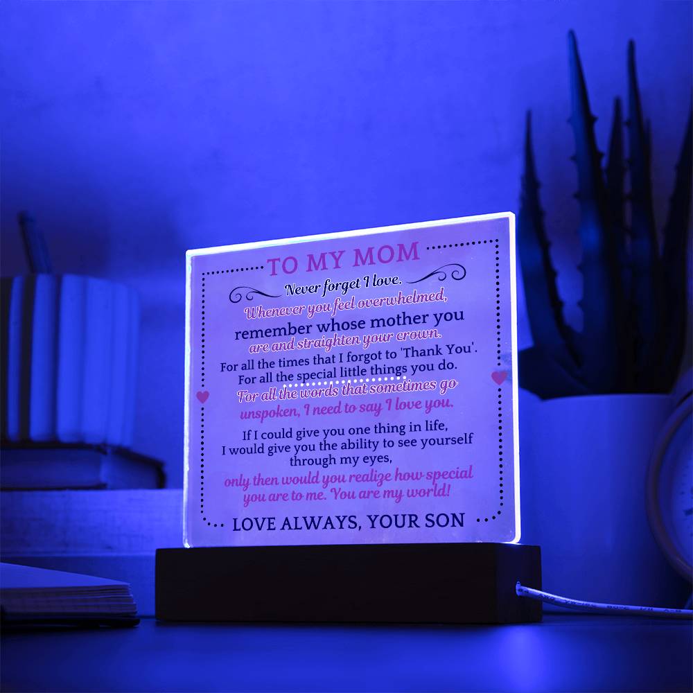To My Mom - Acrylic Square