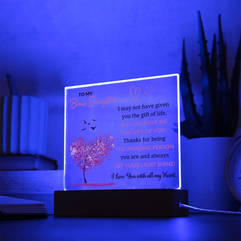 To My Bonus Daughter - Acrylic Square