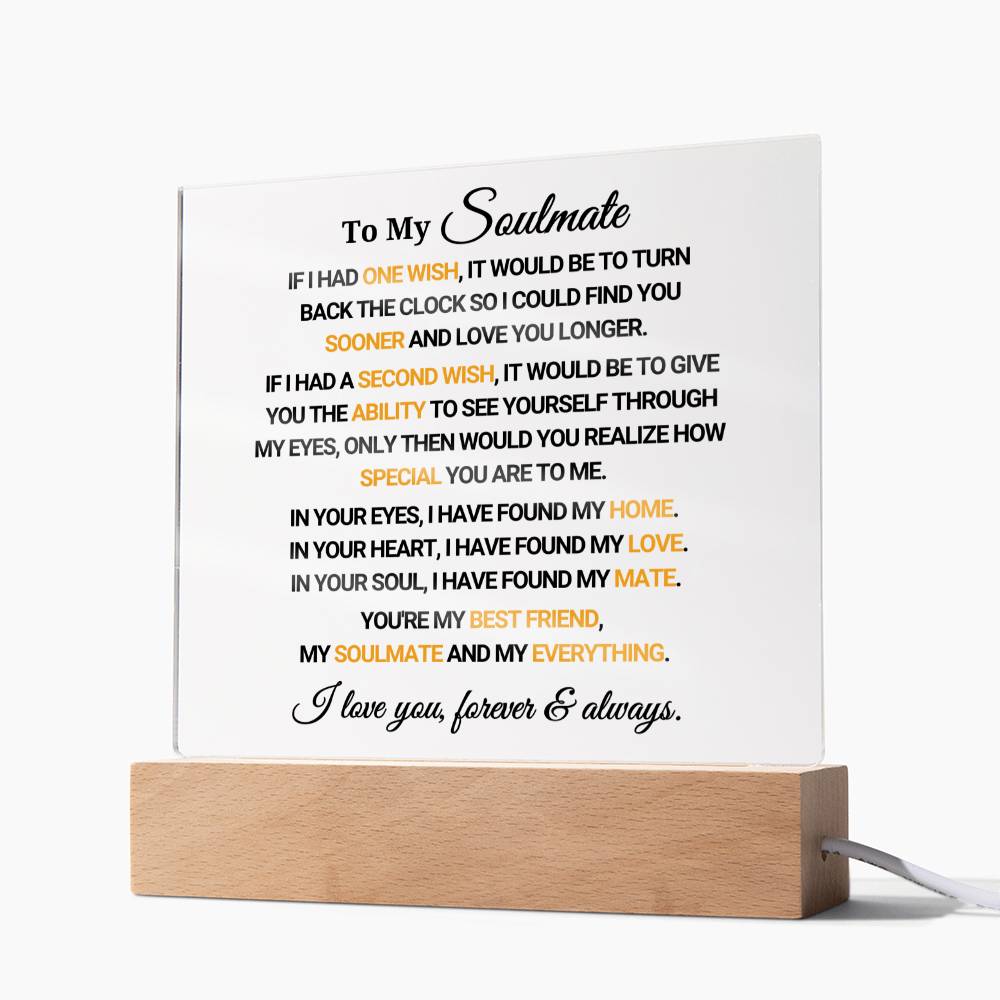To My Soulmate - Acrylic Square