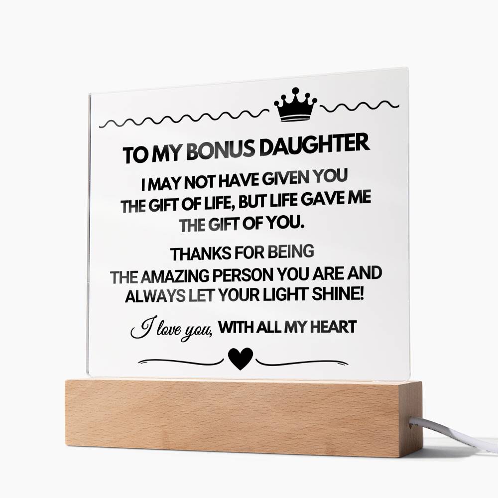 To My Bonus Daughter - Acrylic Square