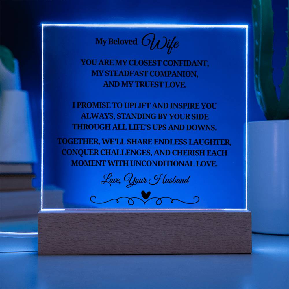 To My Beloved Wife - Acrylic Square