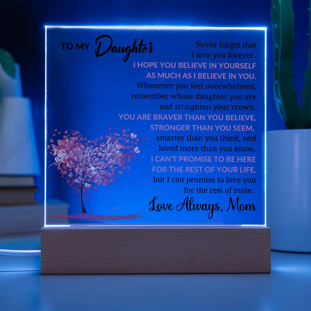 To My Daughter From Mom - Acrylic Square