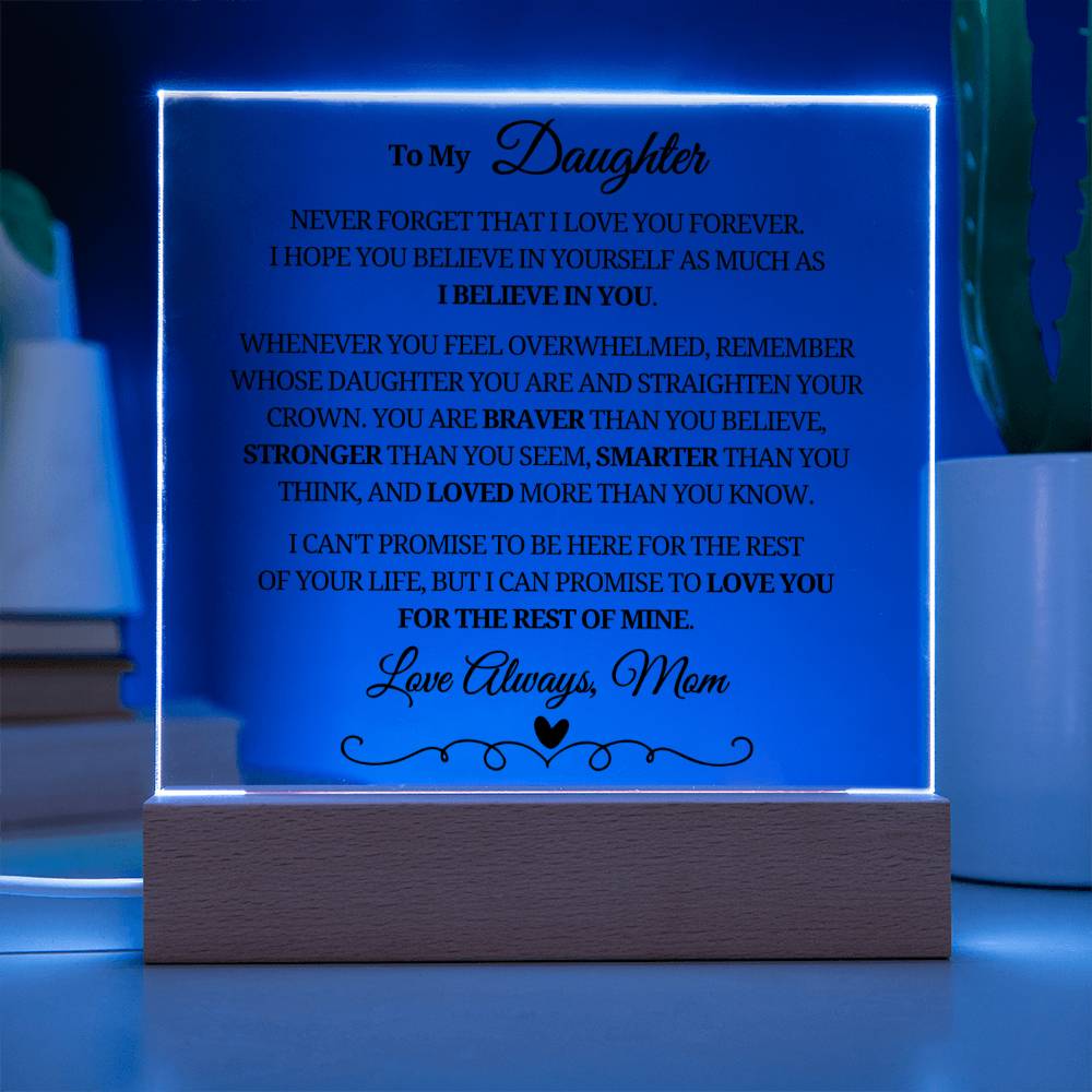 To My Daughter From Mom - Acrylic Square