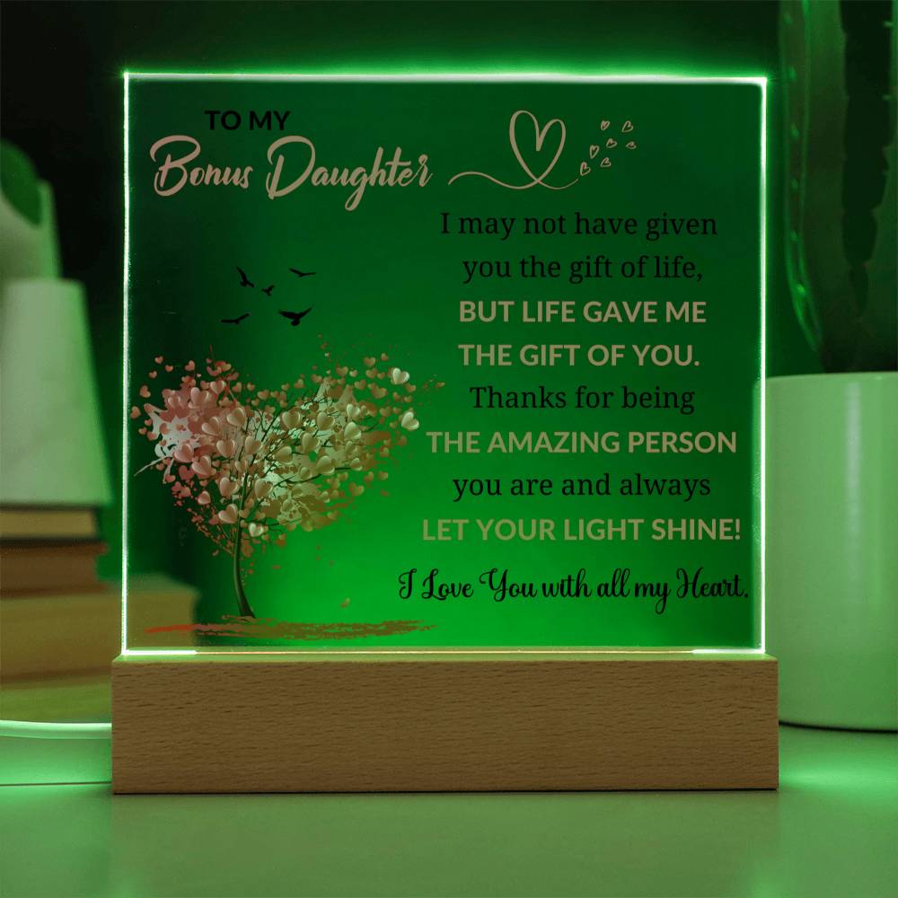 To My Bonus Daughter - Acrylic Square