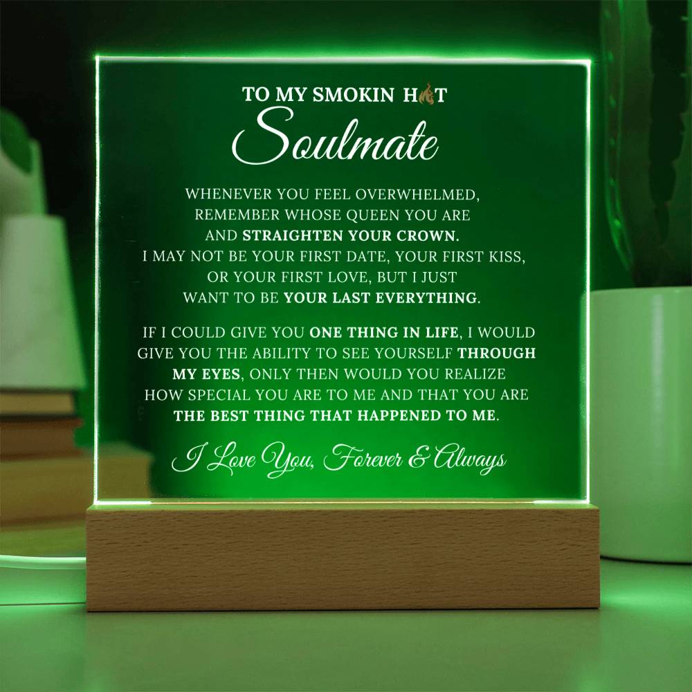 To My Smokin Hot Soulmate - Multicolored Acrylic Lamp