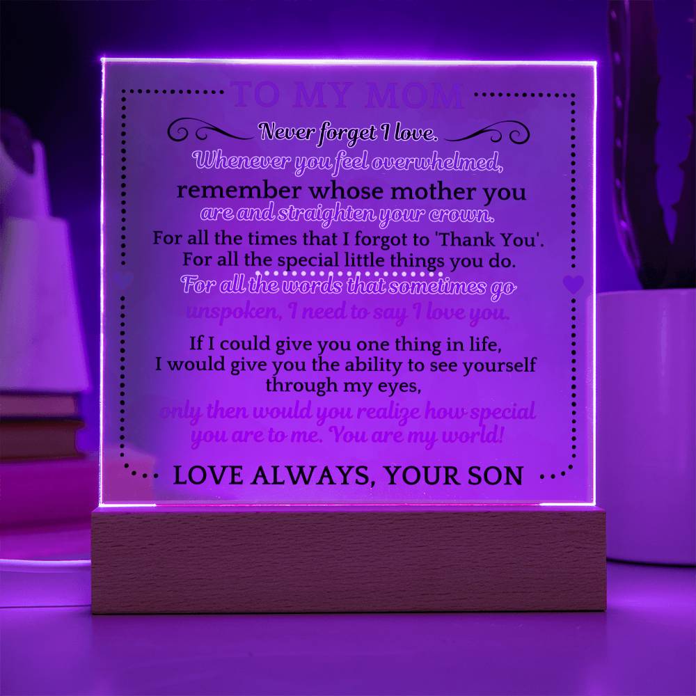 To My Mom - Acrylic Square
