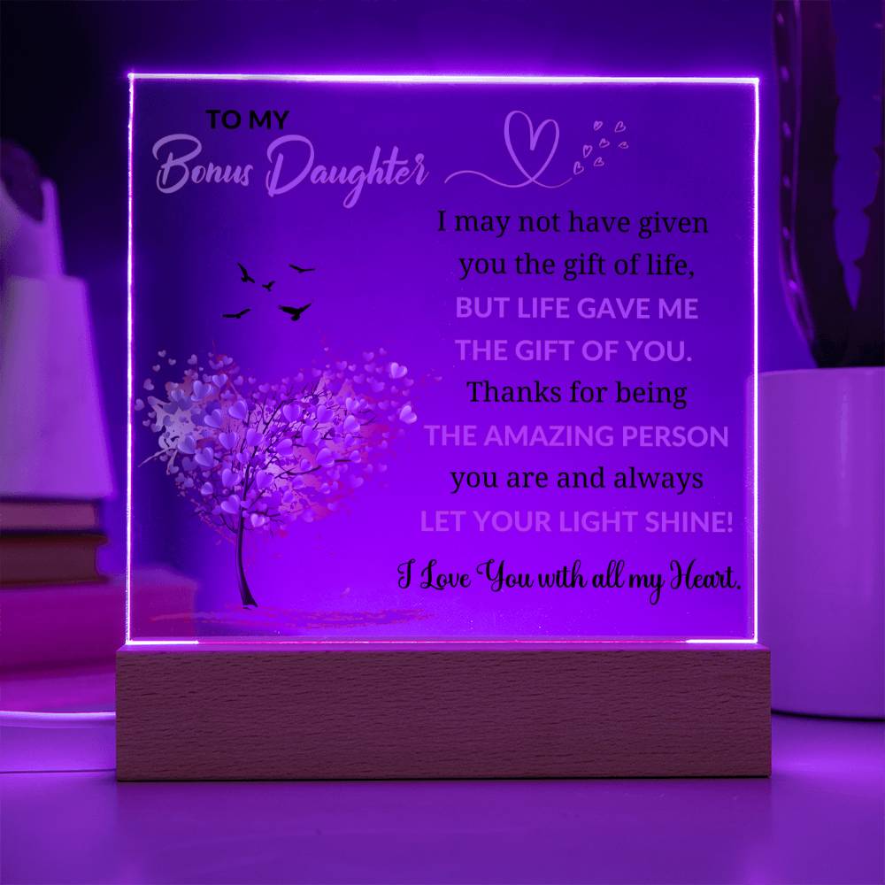 To My Bonus Daughter - Acrylic Square