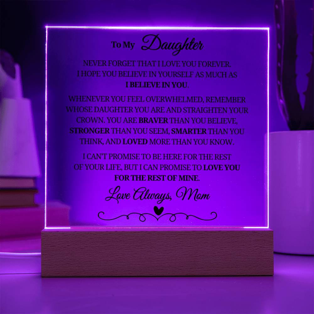 To My Daughter From Mom - Acrylic Square
