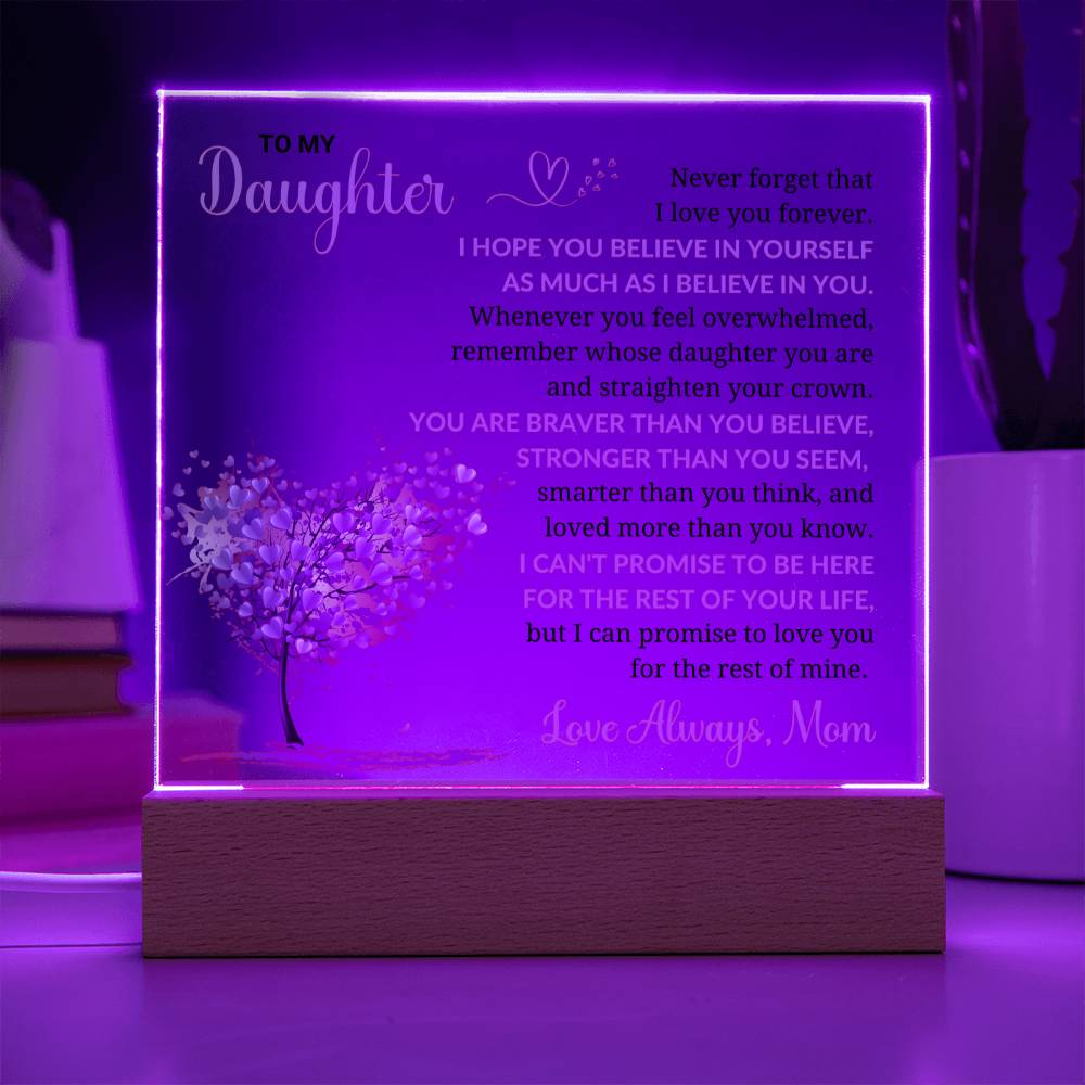 To My Daughter From Mom - Acrylic Square