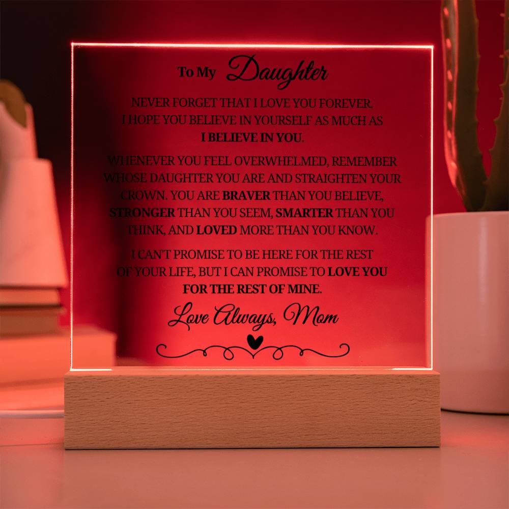 To My Daughter From Mom - Acrylic Square