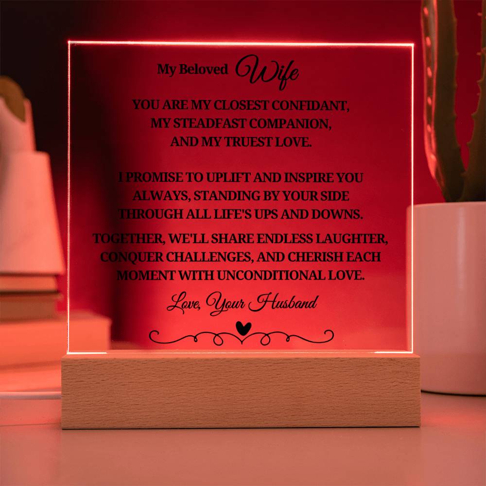 To My Beloved Wife - Acrylic Square