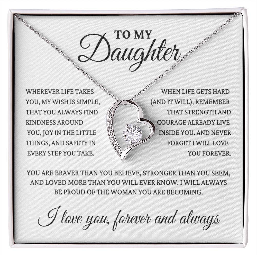 To My Daughter - Heart Necklace