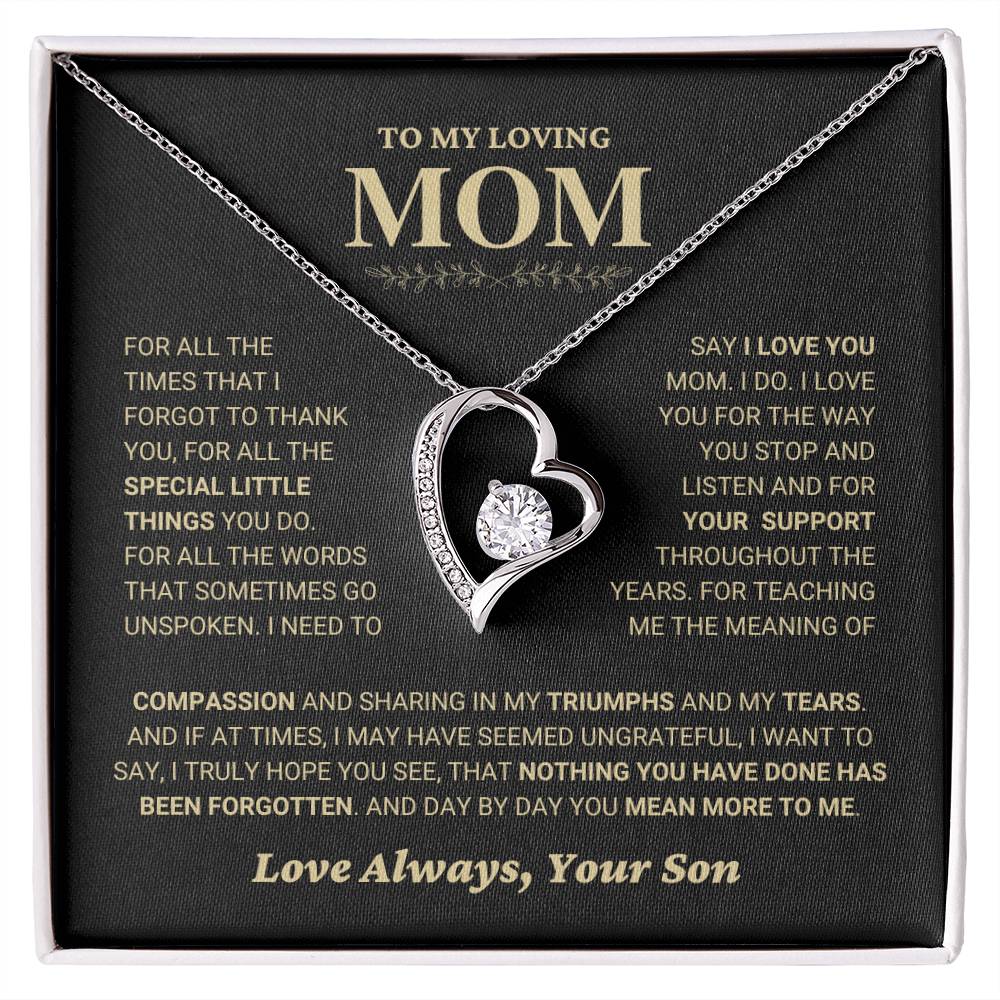 Mom gift from Son - Compassion - Forever Love Necklace EC3