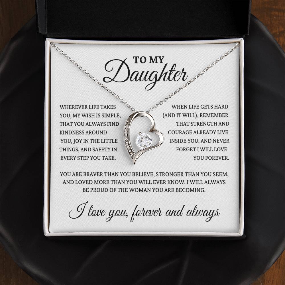 To My Daughter - Heart Necklace