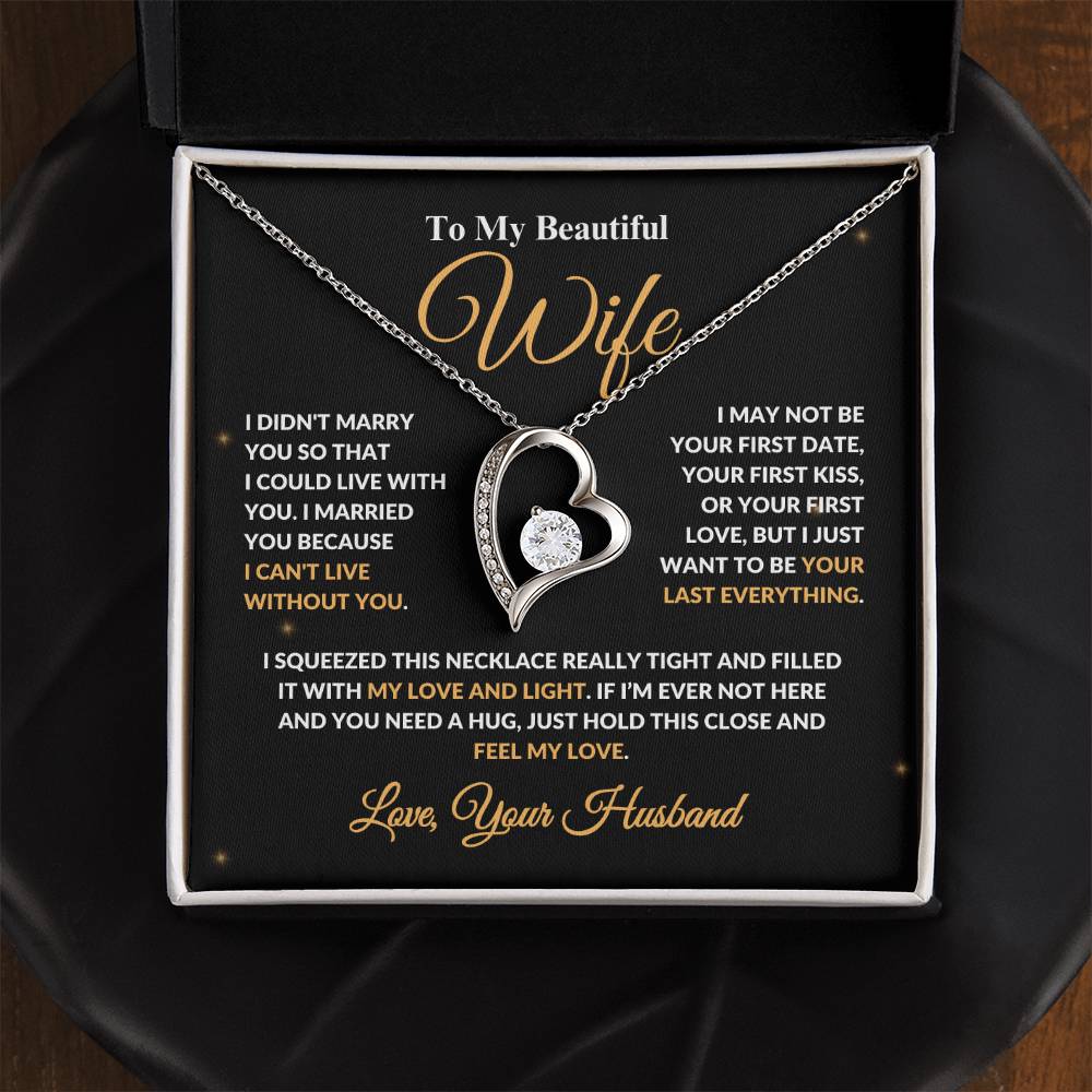 To My Beautiful Wife - Forever Love Necklace