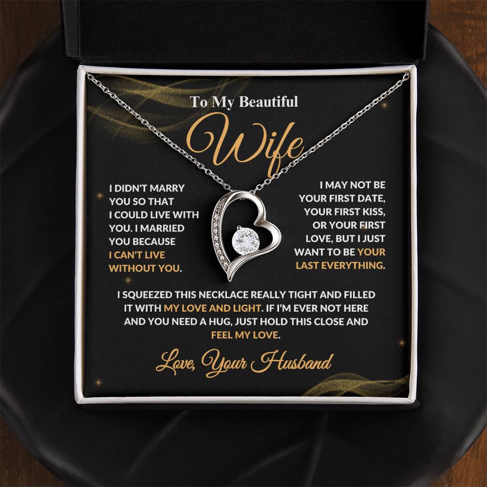 To My Beautiful Wife - Forever Love Necklace
