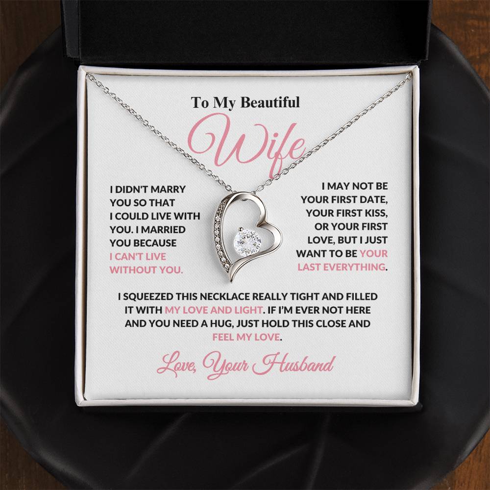 To My Beautiful Wife - Forever Love Necklace
