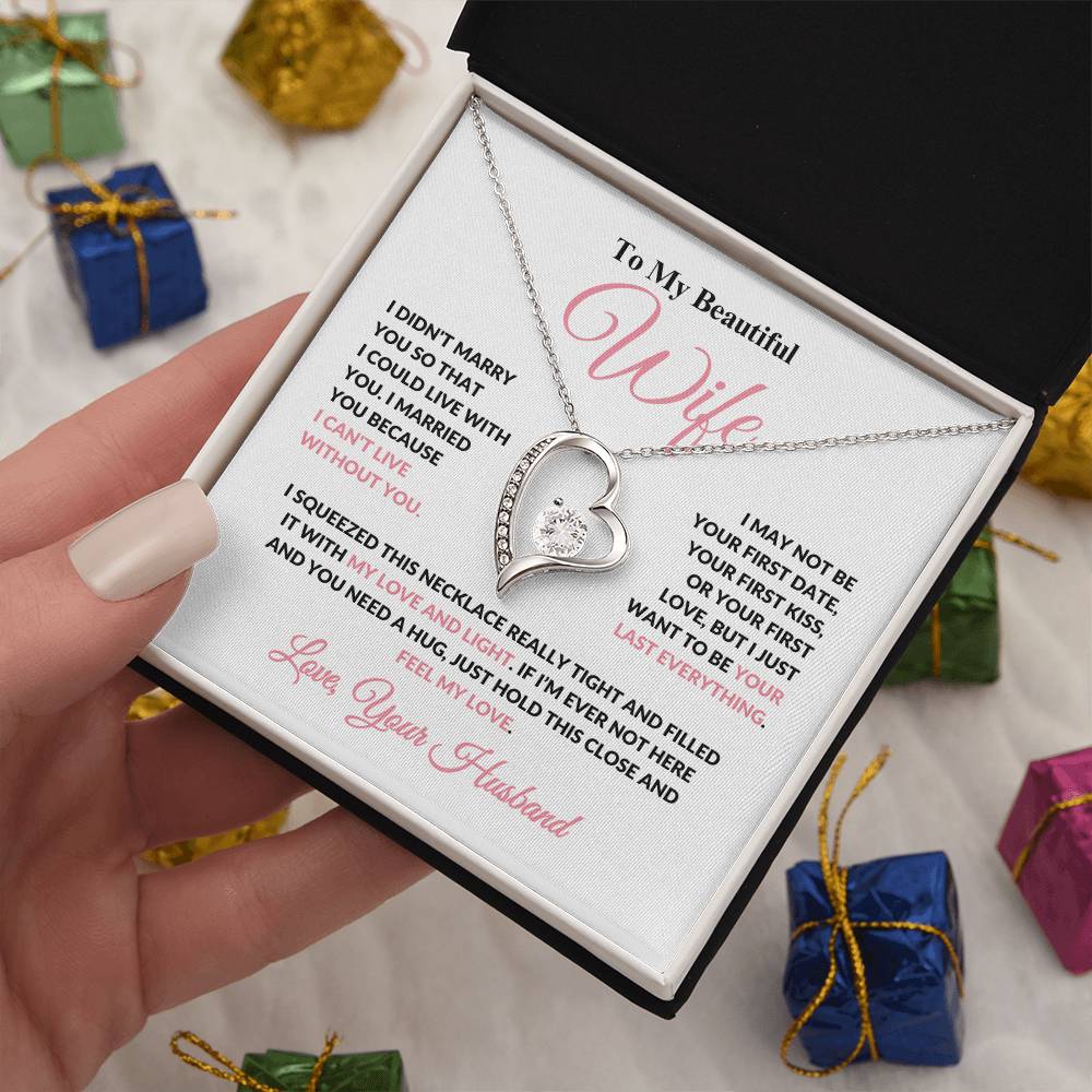 To My Beautiful Wife - Forever Love Necklace